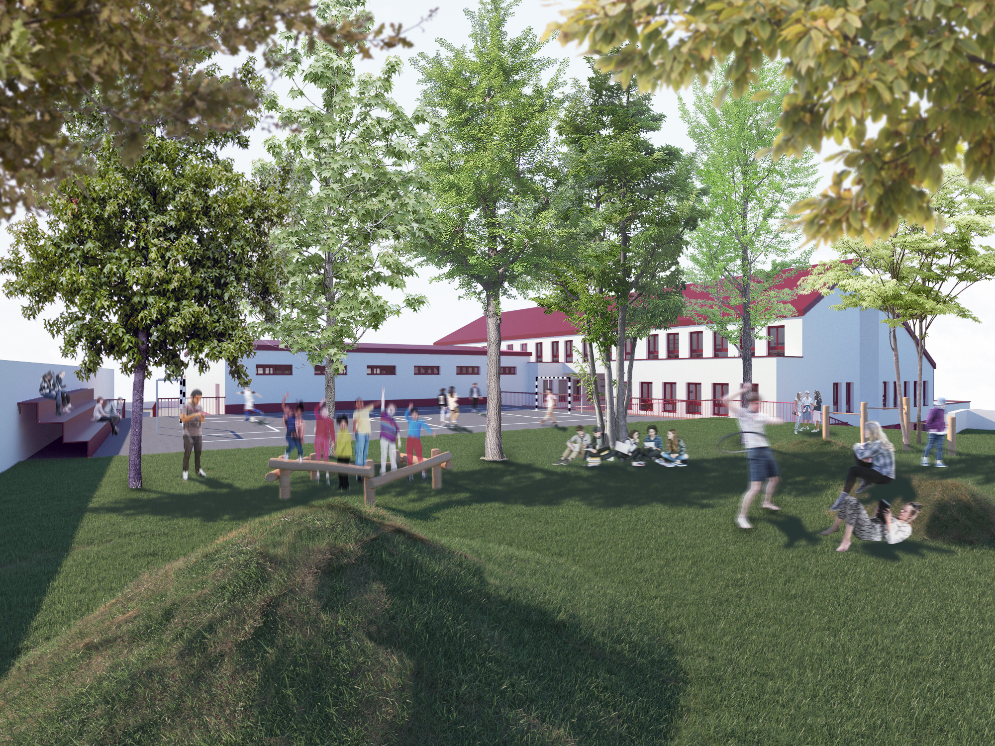 1.4 INFOGRAÍAS PARA LA REHABILITACIÓN DEL COLEGIO BOUZA BREY RENDER 2 PATIO